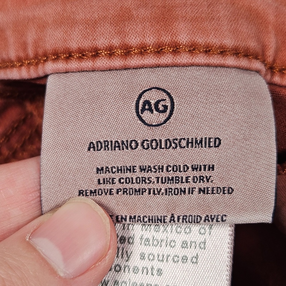 AG x Anthropologie Jeans Womens 30R Pink The High Rise Abbey Ankle Super Skinny - Picture 11 of 12